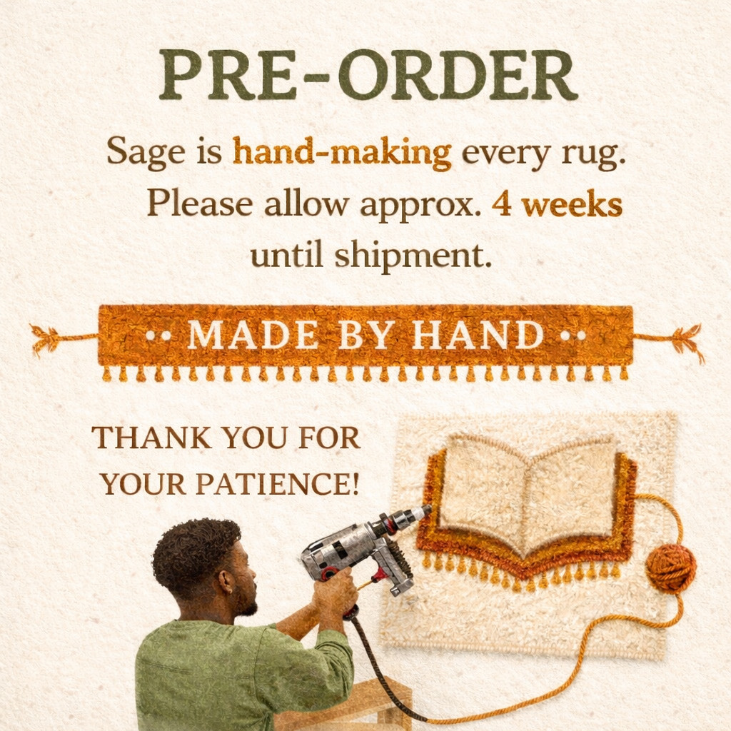 Alcuras® Handcrafted "Rings" Book Rug