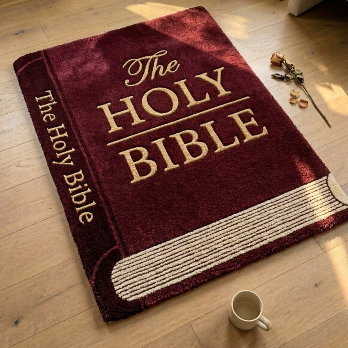 Alcuras® Handcrafted “Bible” Book Rug