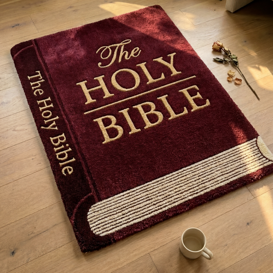 Alcuras® Handcrafted “Bible” Book Rug