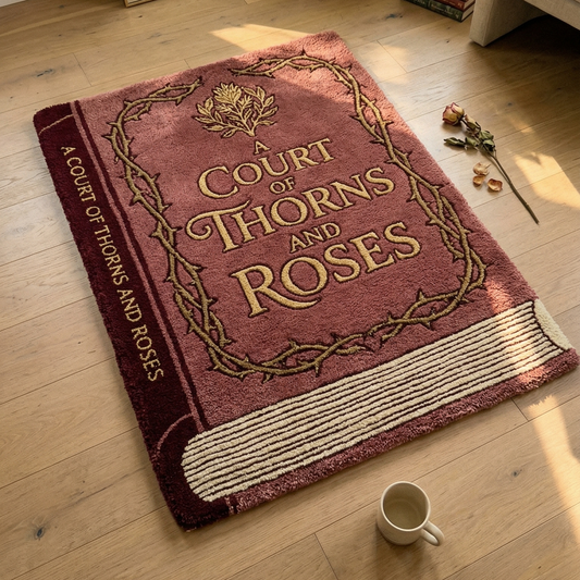 Alcuras® Handcrafted "Thorns & Roses" Book Rug