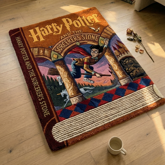 Alcuras® Handcrafted "Potter" Book Rug