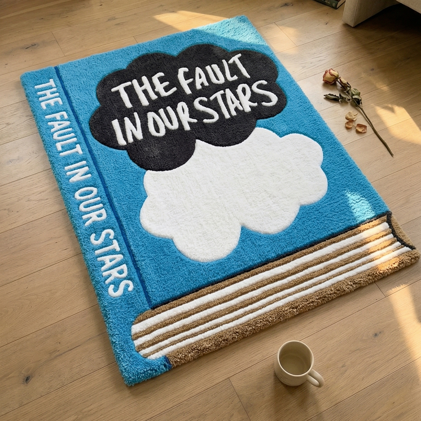 Alcuras® Handcrafted "Fault Stars" Book Rug