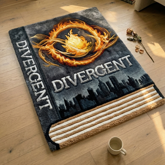 Alcuras® Handcrafted "Divergent" Book Rug