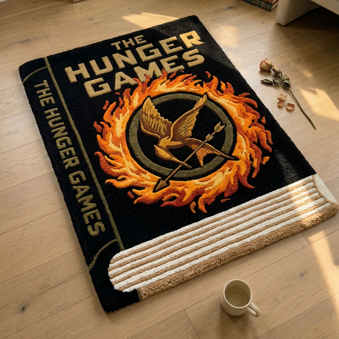 Alcuras® Handcrafted "Hunger" Book Rug