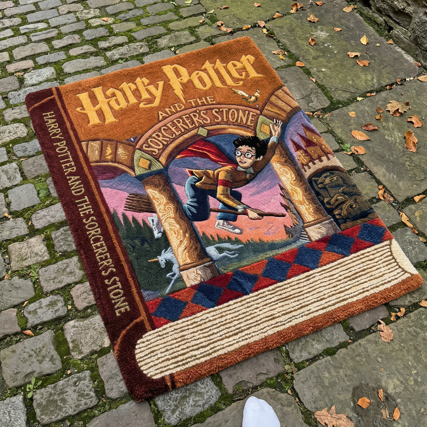Alcuras® Handcrafted "Potter" Book Rug