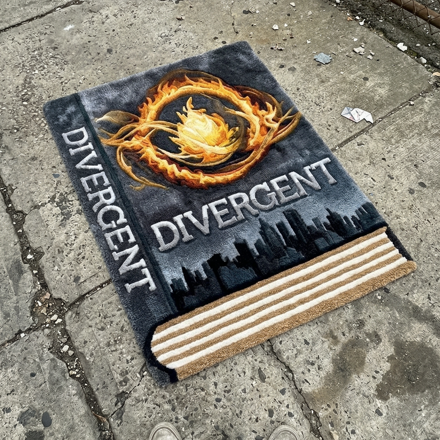 Alcuras® Handcrafted "Divergent" Book Rug