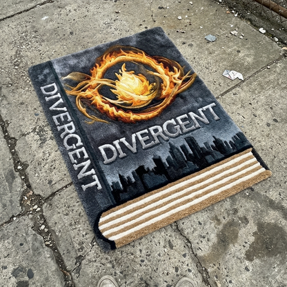 Alcuras® Handcrafted "Divergent" Book Rug