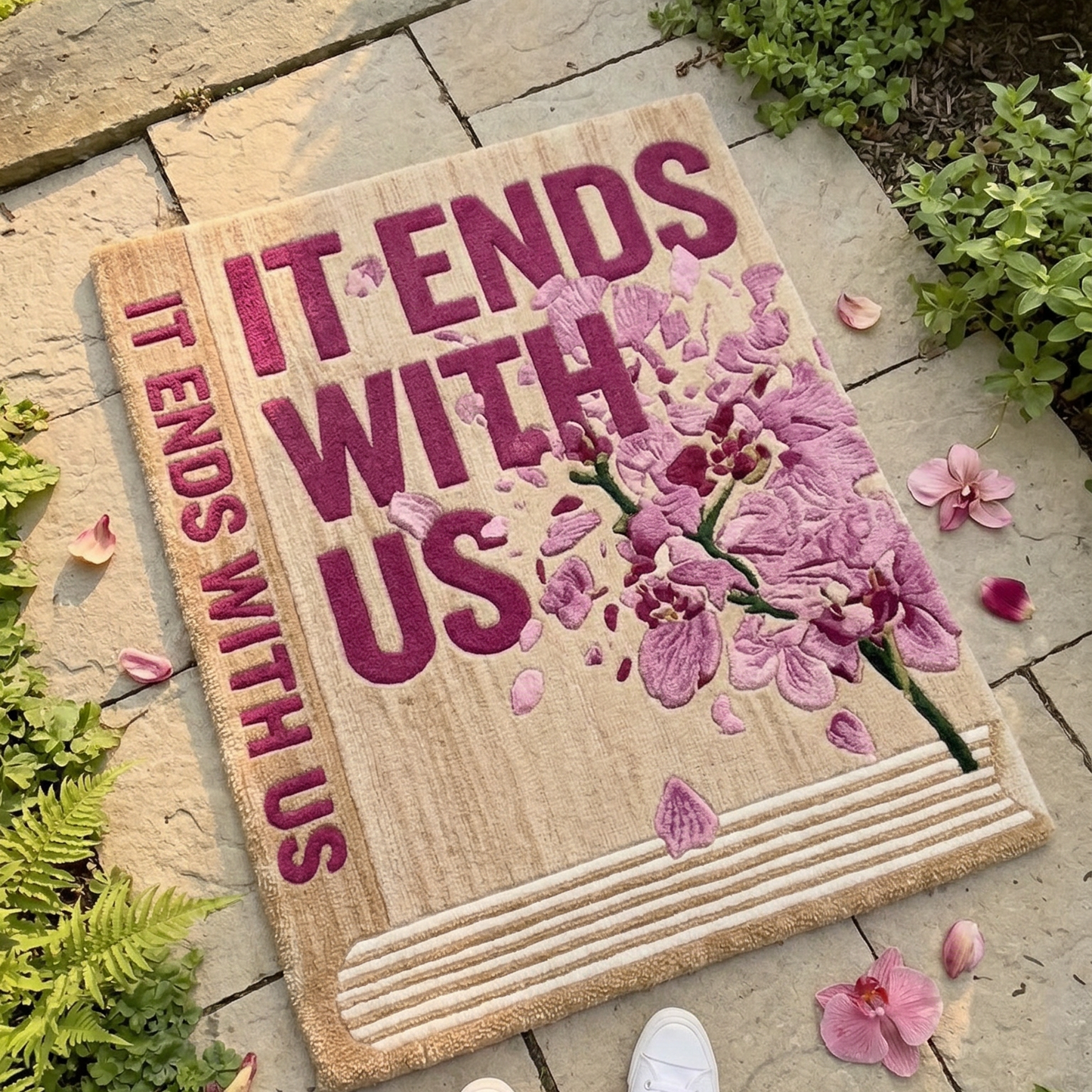 Alcuras® Handcrafted "With Us" Book Rug