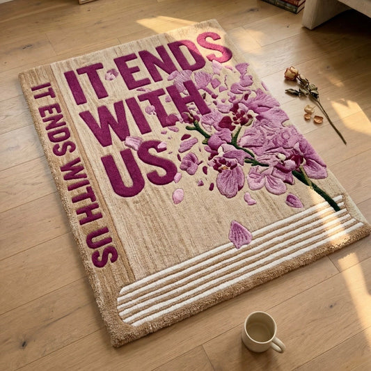 Alcuras® Handcrafted "With Us" Book Rug