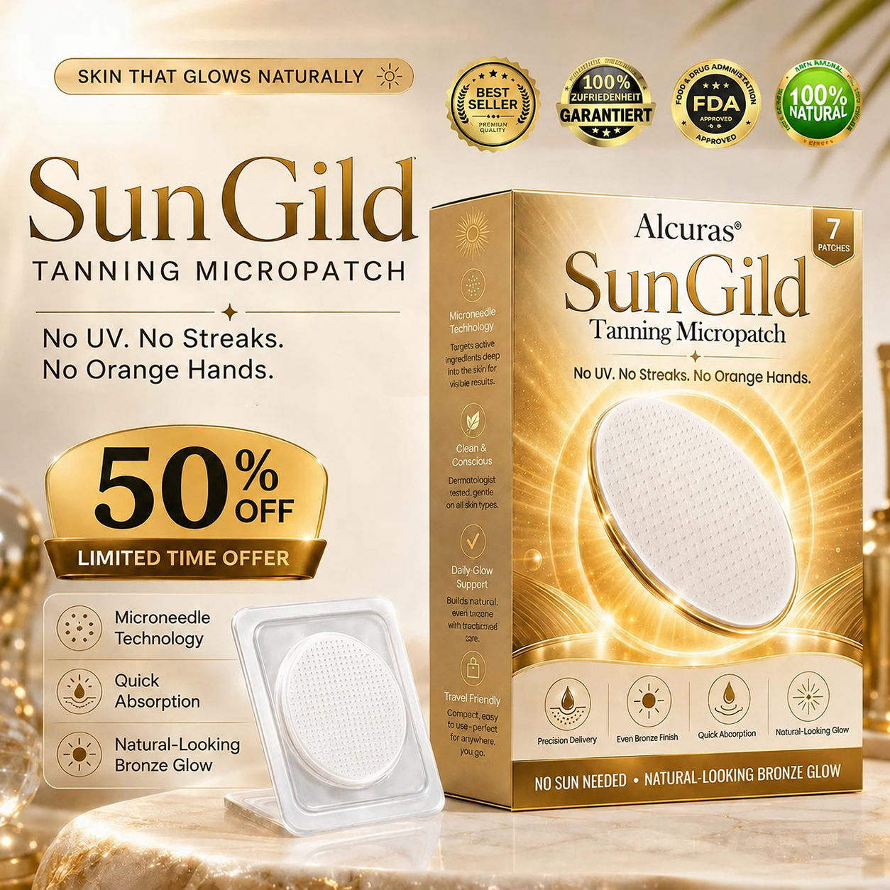 Alcuras® SunGild Glow Patch